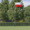 Flag Vidaxl con flagpole Polonia 6,23 M Aluminio
