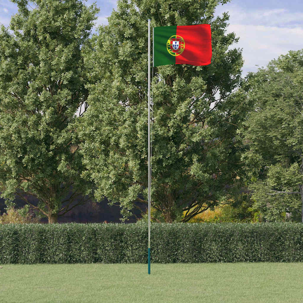 Bandiera Vidaxl con pennone Portogallo 6,08 m in alluminio