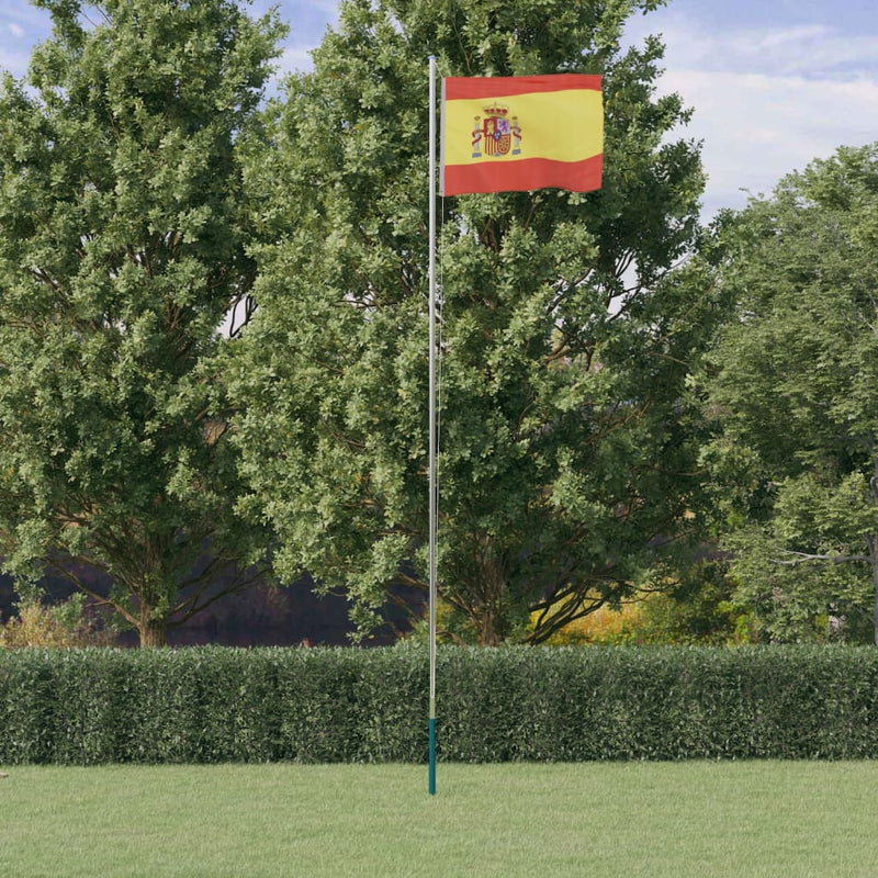 Flag Vidaxl con flagpole Spagna 6,23 M Aluminio