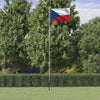 Flag Vidaxl con flagpole Ceca Repubblica 6.23 M Alluminio