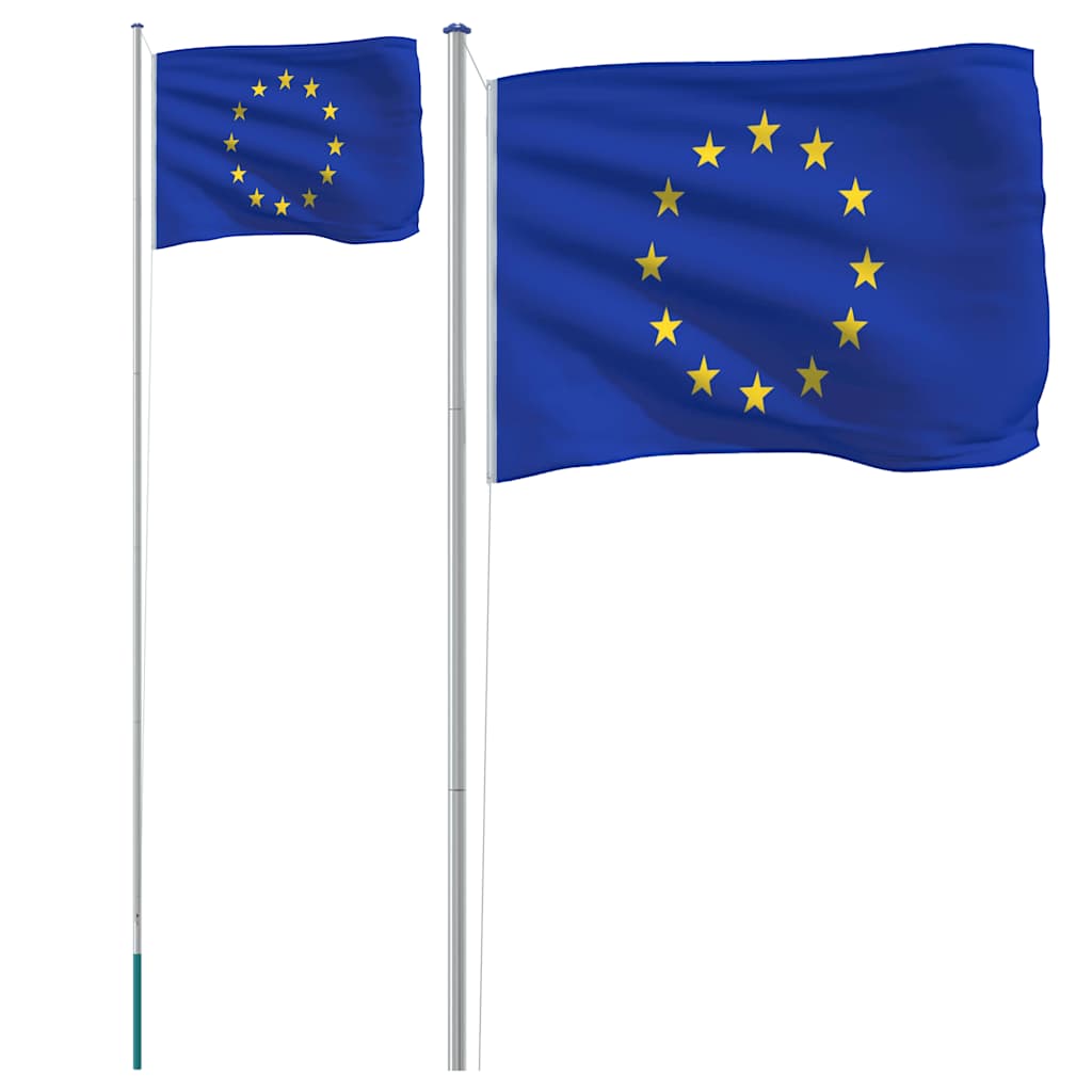 Flag Vidaxl con flagpole Europe 6.23 M Alluminio