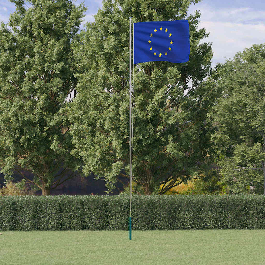Flag Vidaxl con flagpole Europe 6.23 M Alluminio