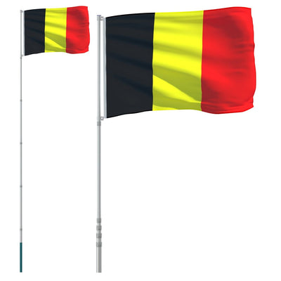 Bandera de Vidaxl con asta de 5.55 m de aluminio