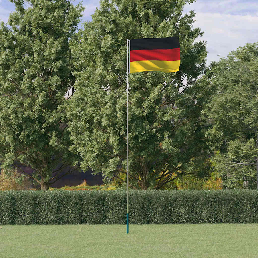 Flag Vidaxl con flagpole Germania 5,55 m alluminio