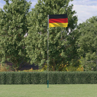 Bandera de Vidaxl con bandera Alemania 5.55 m de aluminio