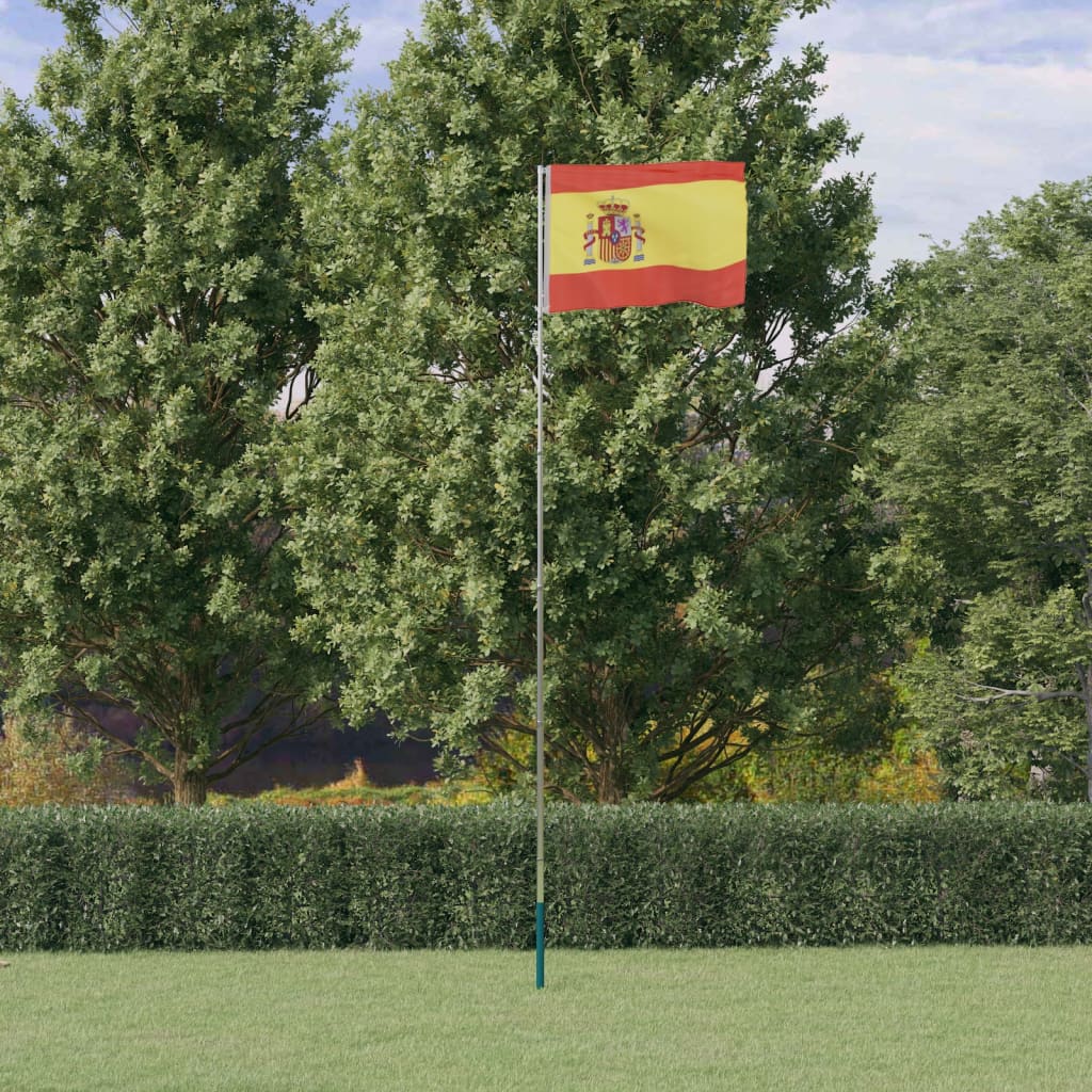 Flag Vidaxl con flagpole Spagna 5,55 m Aluminio