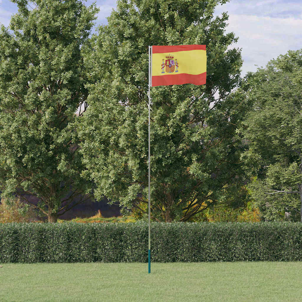 Flag Vidaxl con flagpole Spagna 5,55 m Aluminio