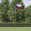 Flag Vidaxl con flagpole Ceca Repubblica 5,55 M Aluminio
