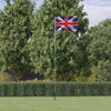 Flag Vidaxl con flagpole Regno Unito 5,55 m Aluminio