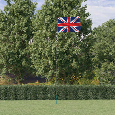 Bandera de Vidaxl con asta del reino unido 5.55 m aluminio