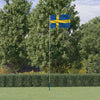 Flag Vidaxl con flagpole Svezia 5,55 m alluminio