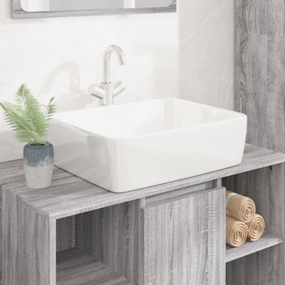 Vidaxl Washbasin 48x37x13 Cerámica rectangular blanco