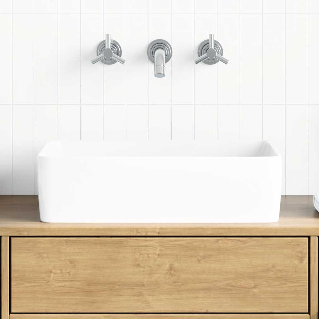 Vidaxl Washbasin 48x37x13 Cerámica rectangular blanco