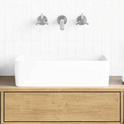 Vidaxl Washbasin 48x37x13 Bianco ceramico rettangolare