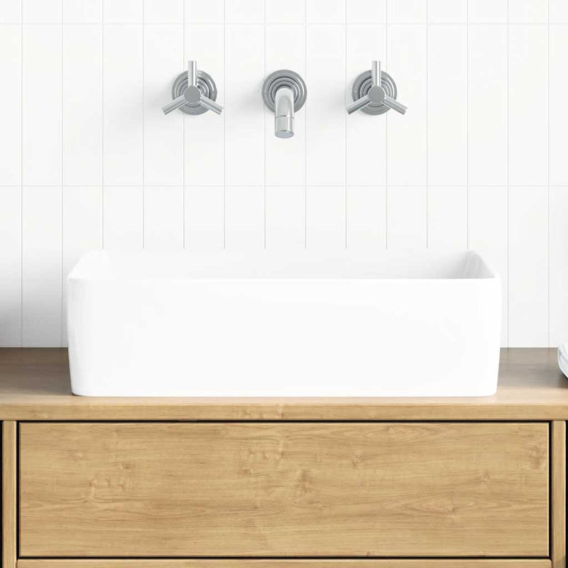 Vidaxl Washbasin 48x37x13 Cerámica rectangular blanco