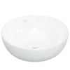 Vidaxl Washbasin 44x17 cm Bianco in ceramica rotonda