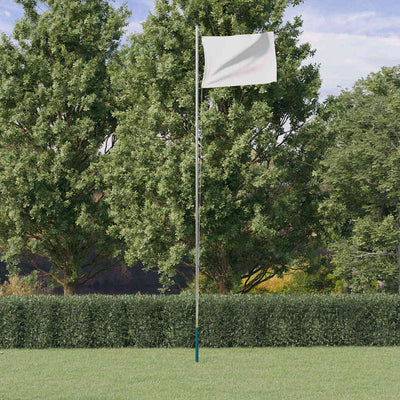 Vidaxl Flagpole divisibile 6,23 m in argento in alluminio