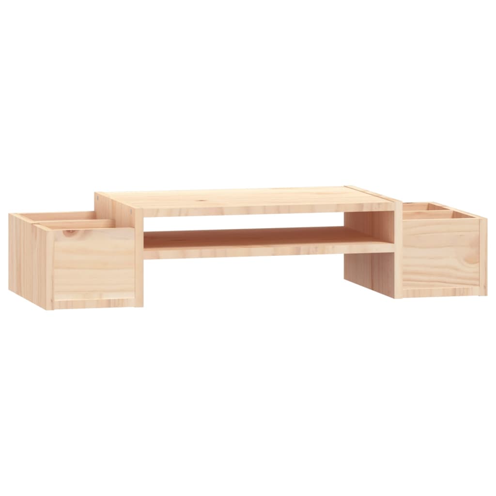 Vidaxxl soporte para monitor 70x27,5x15 cm madera maciza de pino