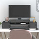 Vidaxl monitorstandaard 70x27,5x15 cm massief grenenhout grijs