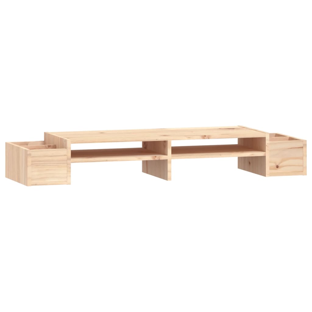 Vidaxxl soporte para monitor 100x27,5x15 cm madera maciza de pino