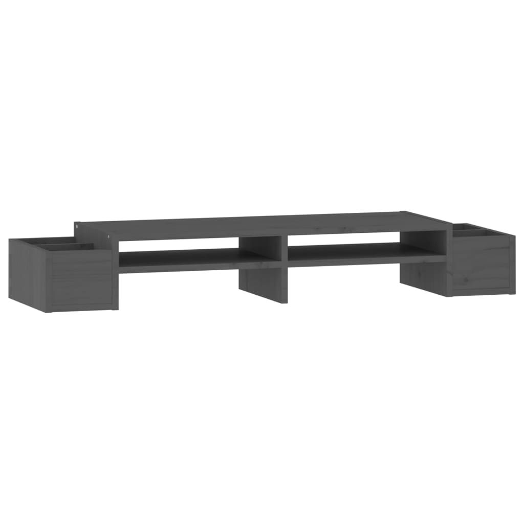 Vidaxl Monitor Standard 100x27.5x15 cm de pino sólido gris