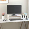 Vidaxl monitorstandaard 50x24x16 cm massief grenenhout wit
