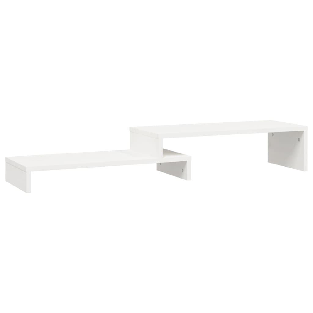 VidaXL soporte para monitor (52-101)x22x14 cm madera maciza de pino blanco