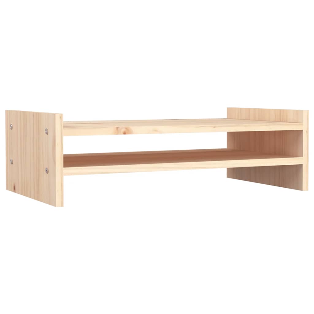 Vidaxl monitorstandaard 50x27x15 cm massief grenenhout