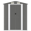 Vidaxl Garden Shed 192x274x223 cm de acero galvanizado gris claro