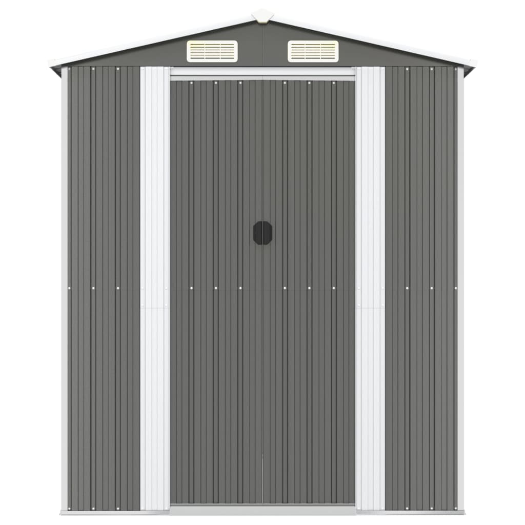 Vidaxl Garden Shed 192x523x223 cm grigio chiaro in acciaio zincato