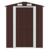 Vidaxl Garden Shed 192x772x223 cm de acero galvanizado marrón oscuro