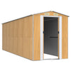 Vidaxl Garden Shed 192x606x223 cm de acero galvanizado marrón claro