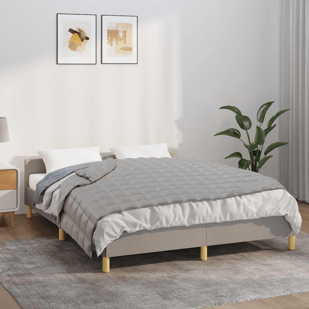 VIDAXL Coperta debole 138x200 cm 6 kg di tessuto grigio