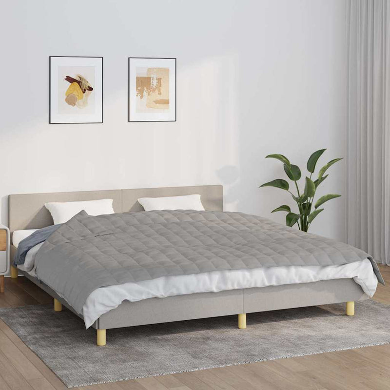 Vidaxl Weakage Manta 155x220 cm 7 kg de tela gris