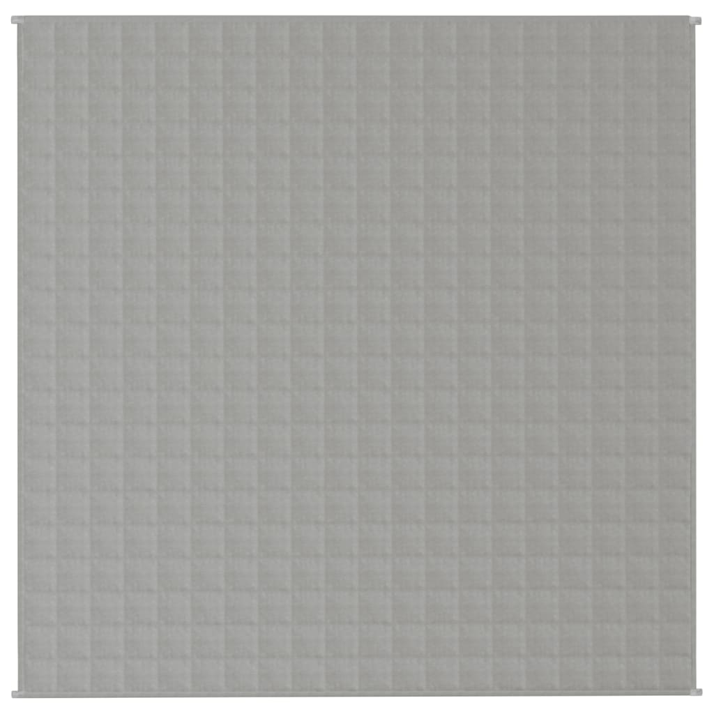 VIDAXL Coperta debole 200x200 cm 9 kg di tessuto grigio