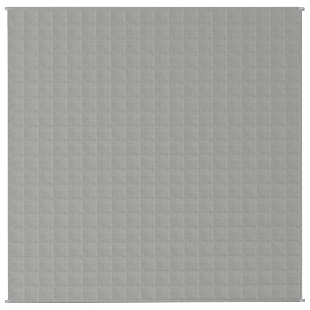 VIDAXL Coperta debole 200x200 cm 9 kg di tessuto grigio