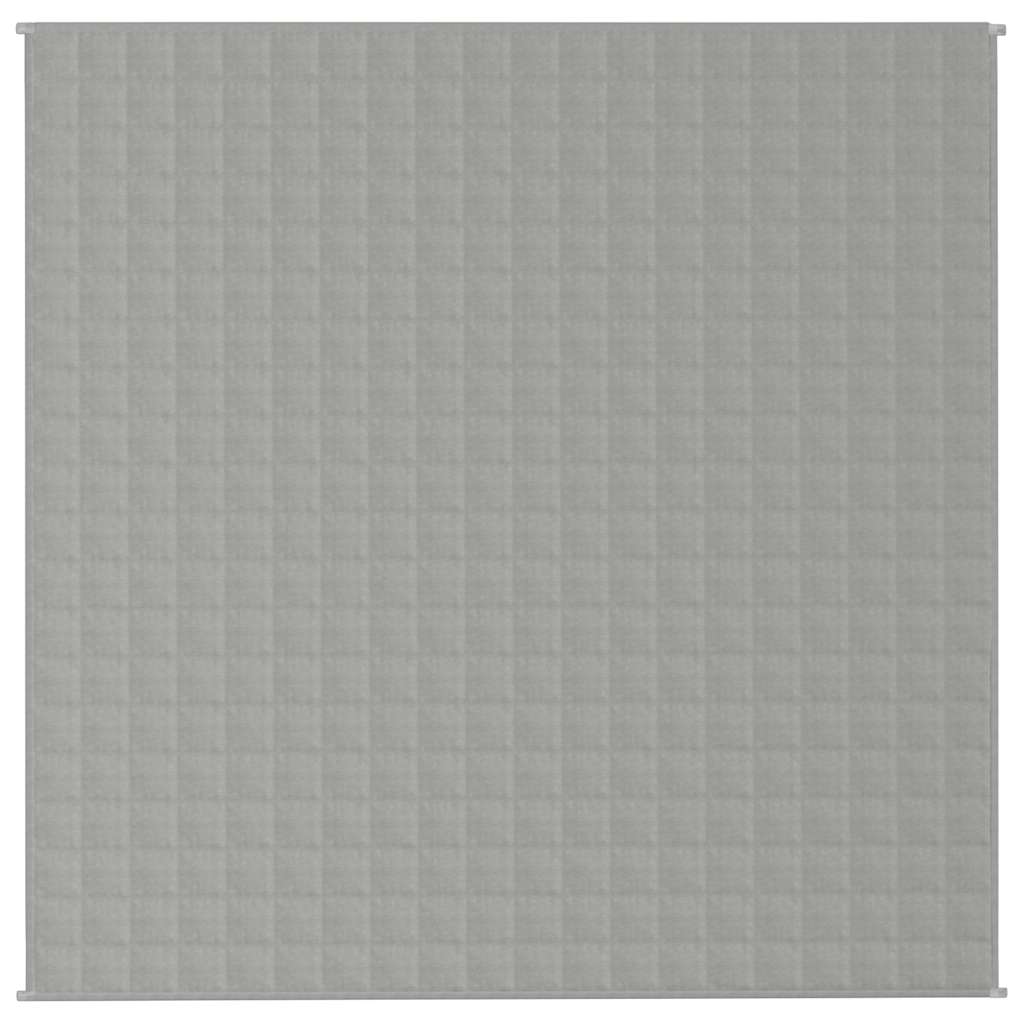 VIDAXL Coperta debole 200x200 cm 13 kg di tessuto grigio
