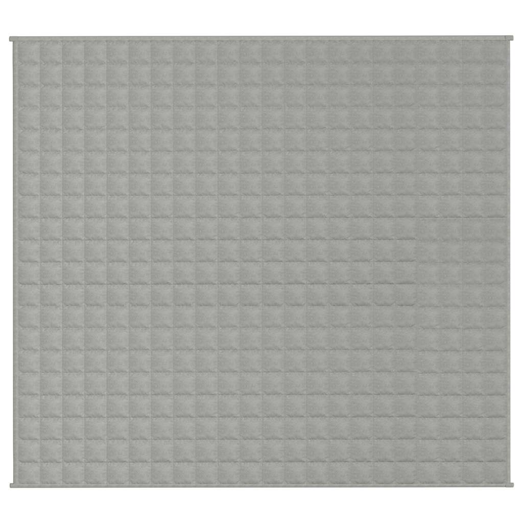 VIDAXL Coperta debole 200x225 cm 9 kg di tessuto grigio
