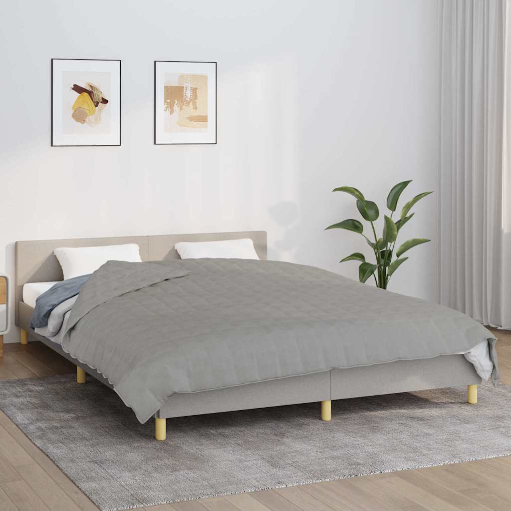 VIDAXL Coperta debole 200x225 cm 13 kg di tessuto grigio