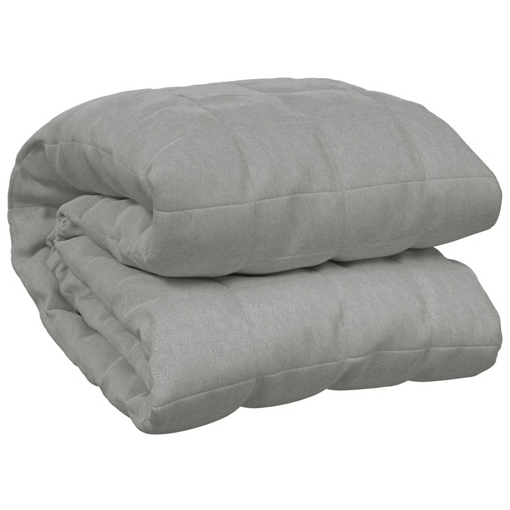 VIDAXL Coperta debole 220x235 cm 15 kg di tessuto grigio