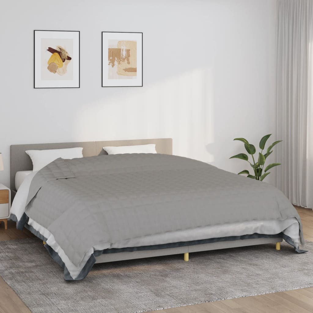 Vidaxl Weakage Manta 220x260 cm 11 kg de tela gris