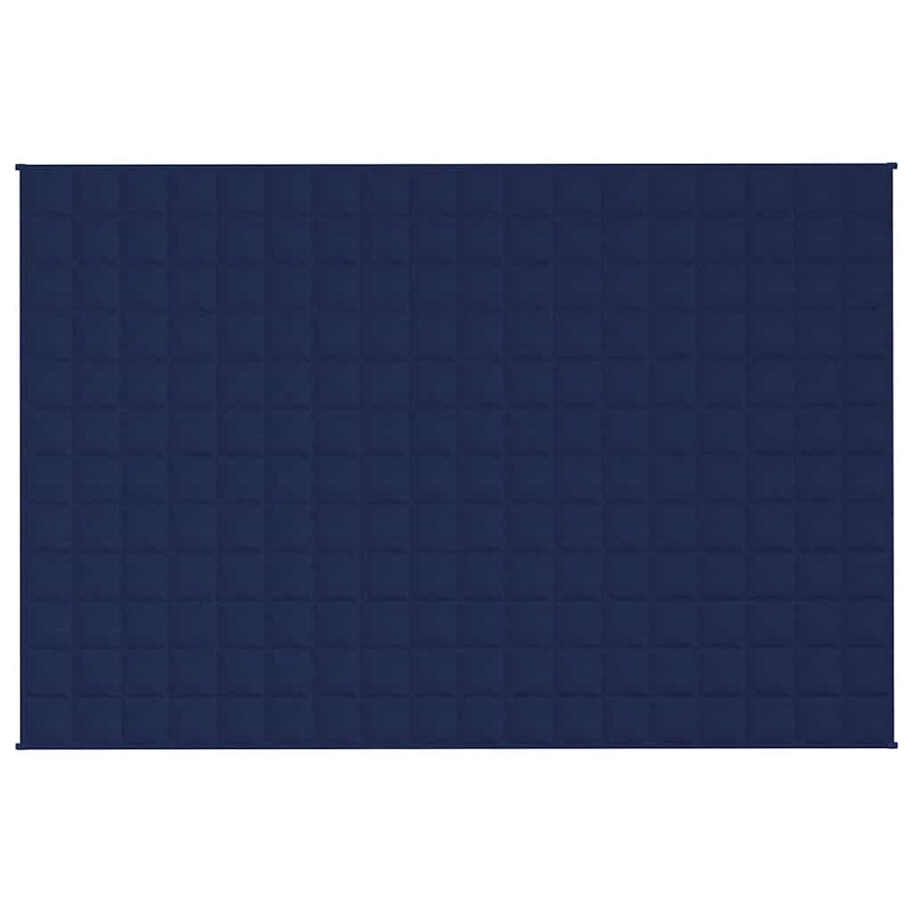 VIDAXL Coperta debole 120x180 cm 5 kg di tessuto blu