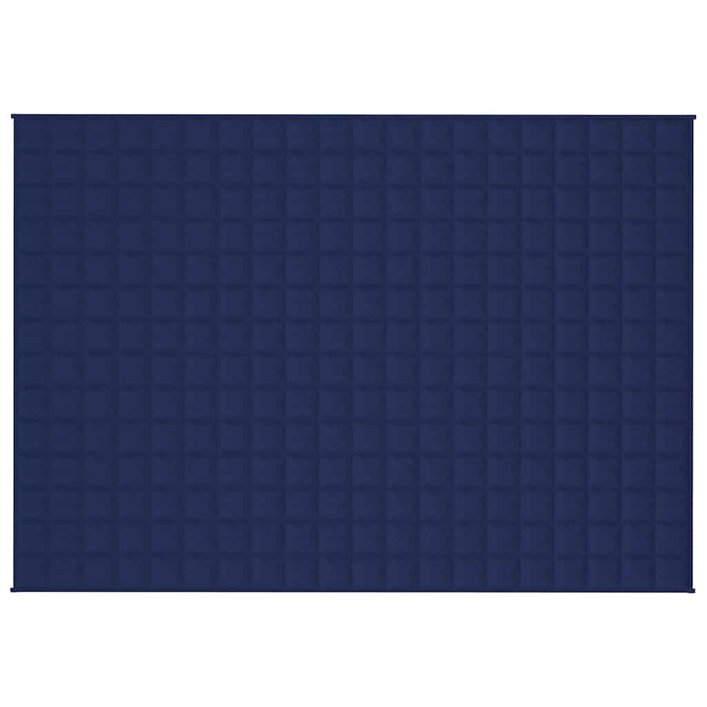 VIDAXL Coperta debole 138x200 cm 10 kg di tessuto blu