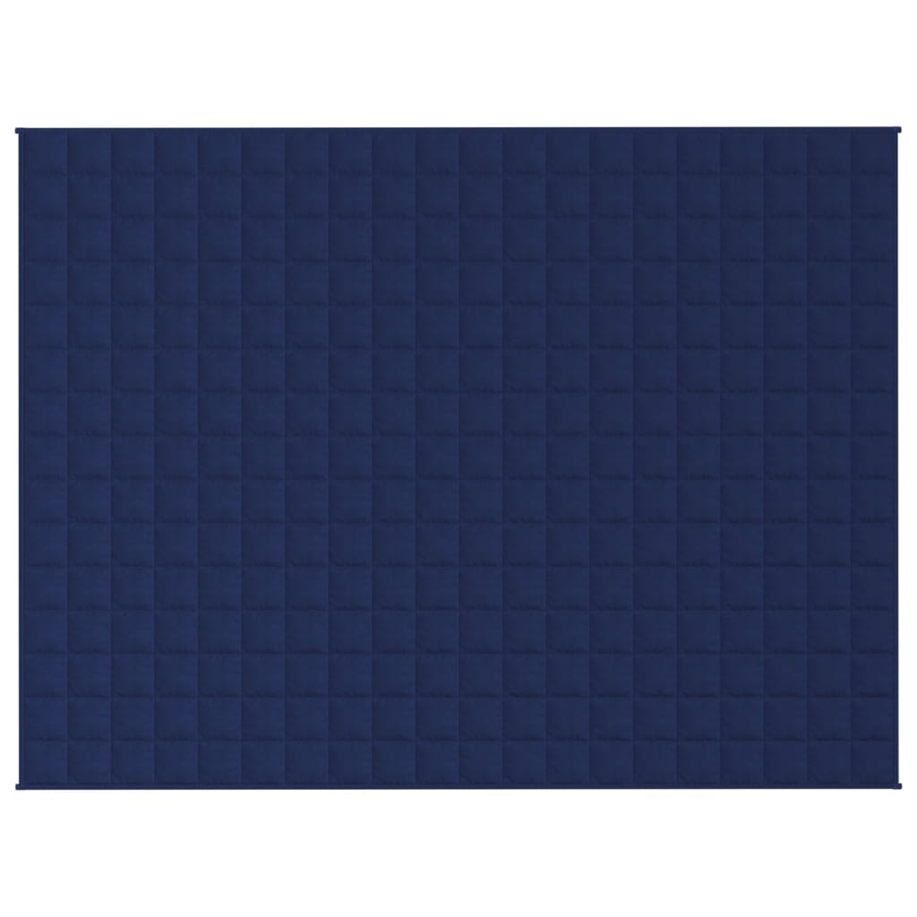 VIDAXL Coperta debole 150x200 cm 7 kg di tessuto blu