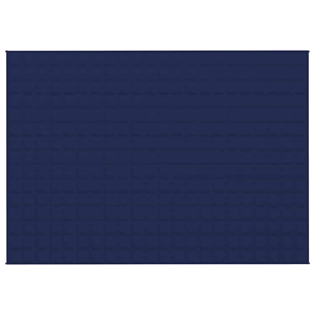 VIDAXL Coperta debole 155x220 cm 7 kg di tessuto blu