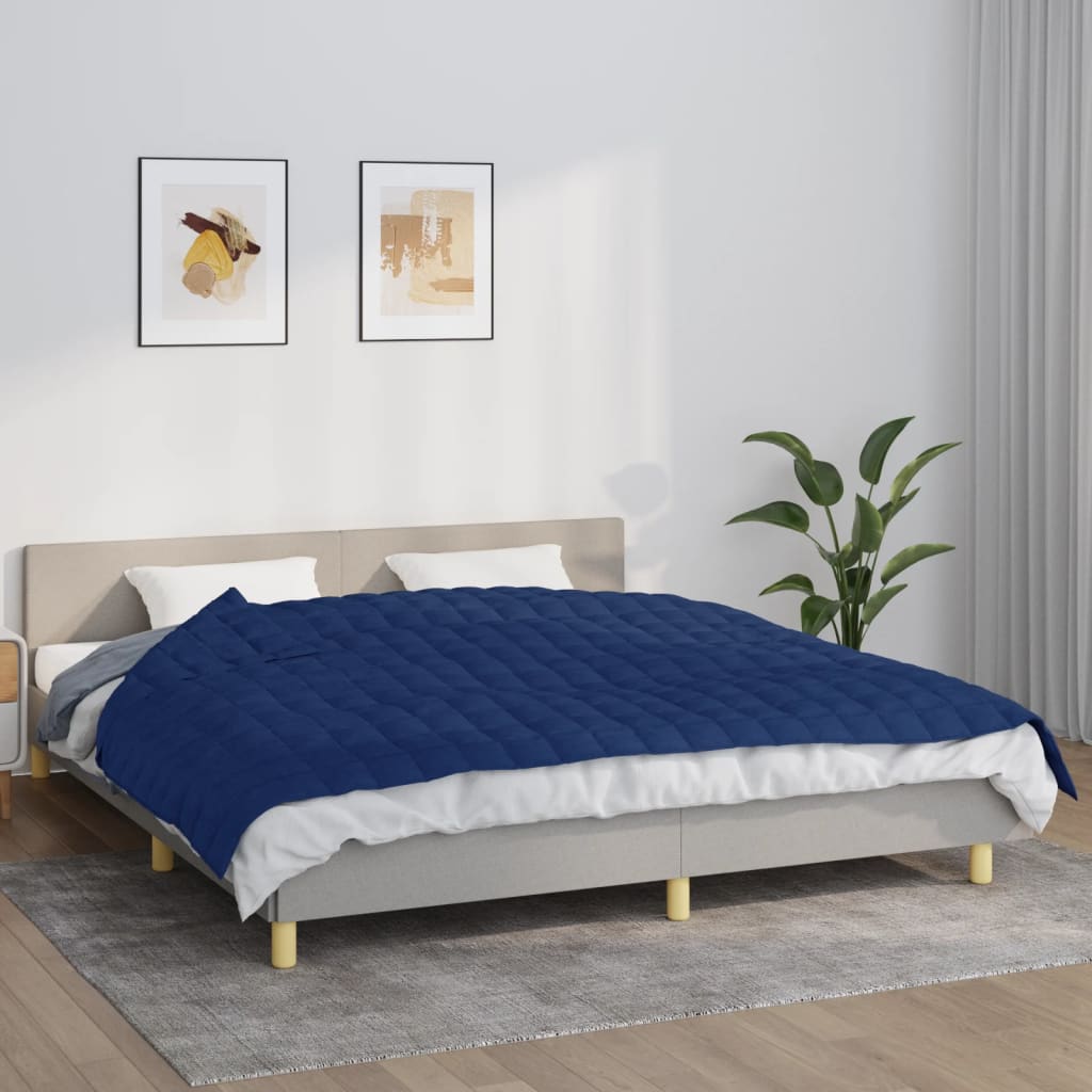 Vidaxl Weakage Manta 155x220 cm 7 kg de tela azul