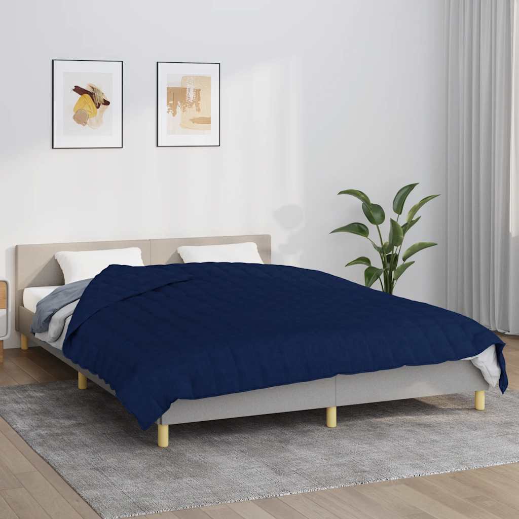 VIDAXL Coperta debole 200x200 cm 13 kg di tessuto blu