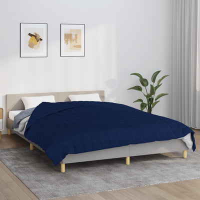 VIDAXL Coperta debole 200x225 cm 9 kg di tessuto blu