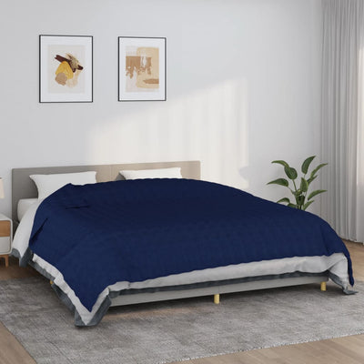 VIDAXL Coperta debole 220x260 cm 11 kg di tessuto blu