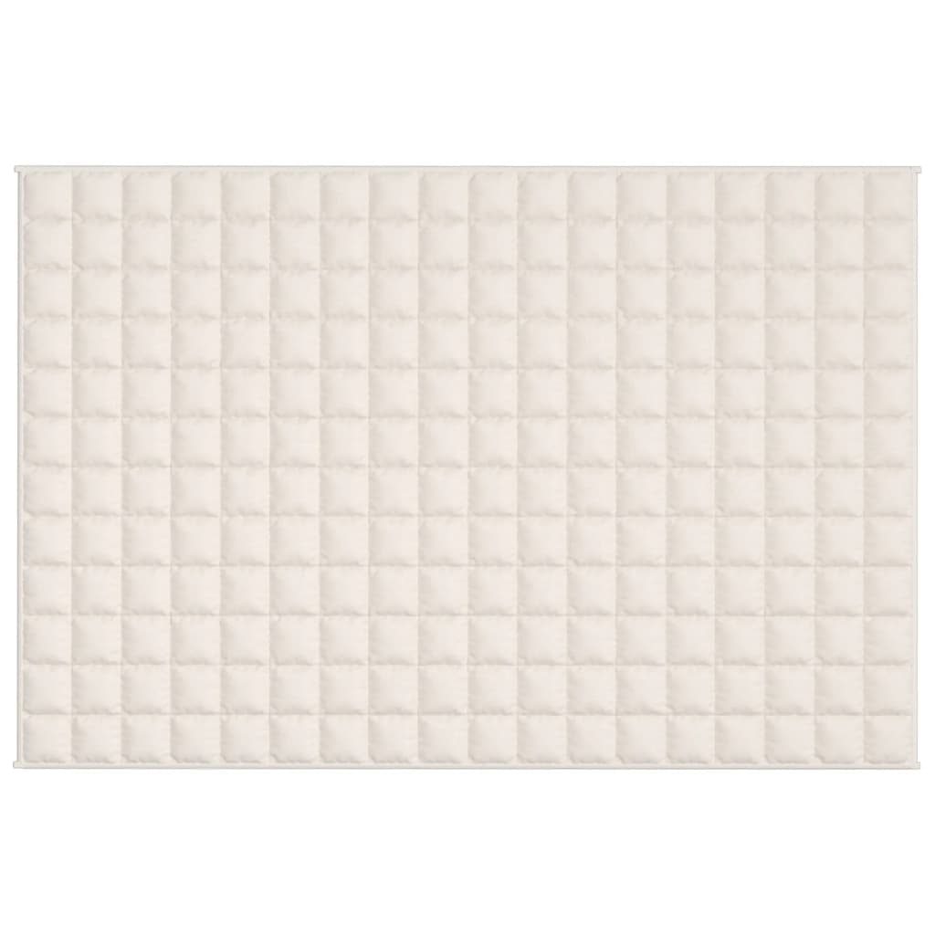 Vidaxl verzwaringsdeken 120x180 cm 5 kg stof lichtcrèmekleurig